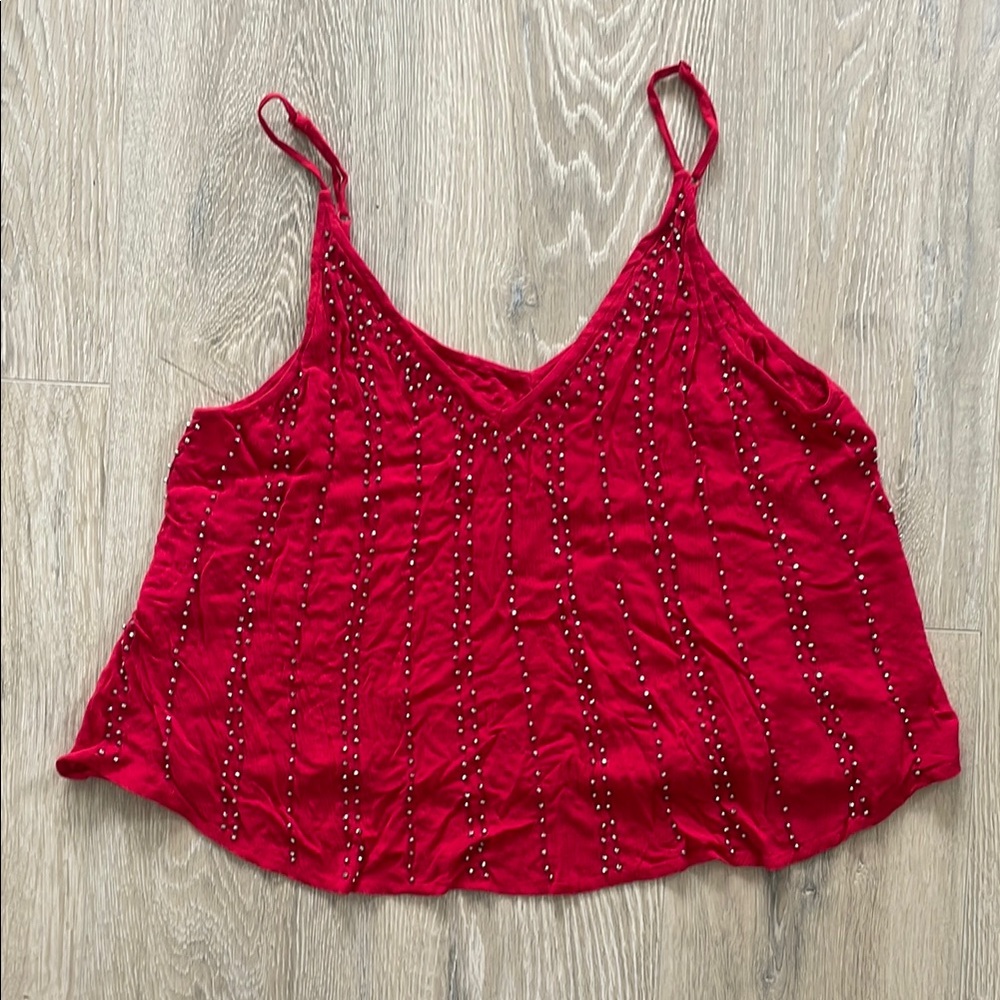 FP Intimately Red Sleeveless Crop Camisole Sz. S
